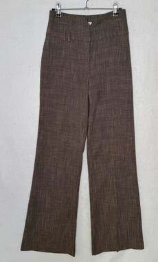 Ricki’s Y2K Brown Plaid High Waist Wide Leg Trouser Pants Size 2 -4